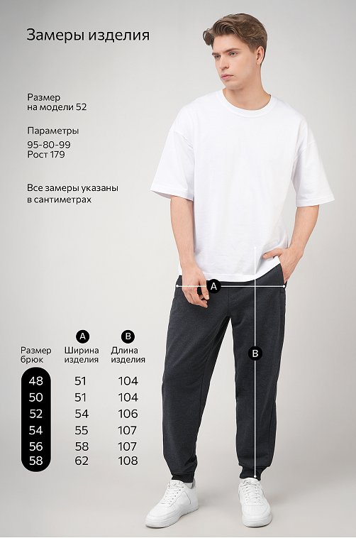 Мужские брюки из футера двухнитки Happyfox