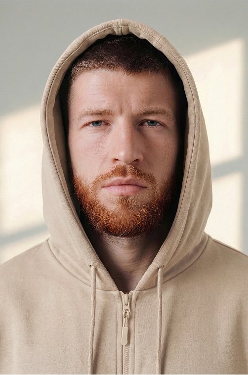 Мужская толстовка на молнии из футера трехнитки Happyfox