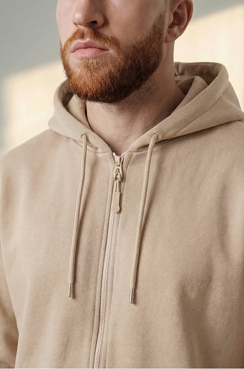 Мужская толстовка на молнии из футера трехнитки Happyfox