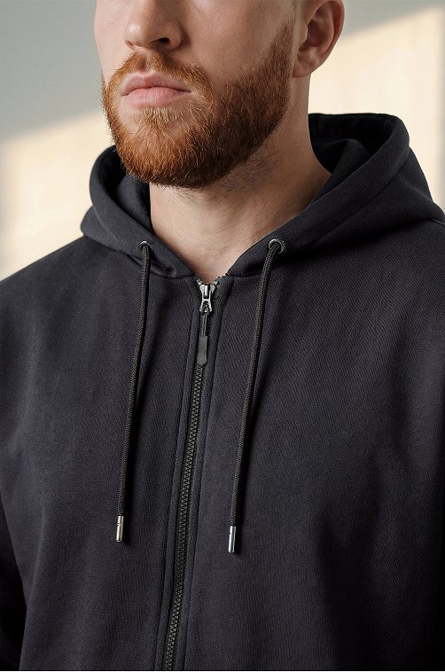 Мужская толстовка на молнии из футера трехнитки Happyfox
