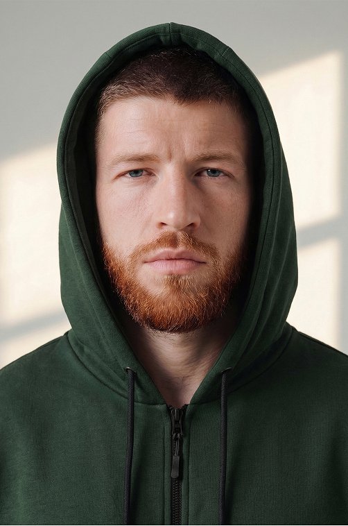 Мужская толстовка на молнии из футера трехнитки Happyfox