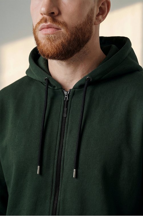 Мужская толстовка на молнии из футера трехнитки Happyfox