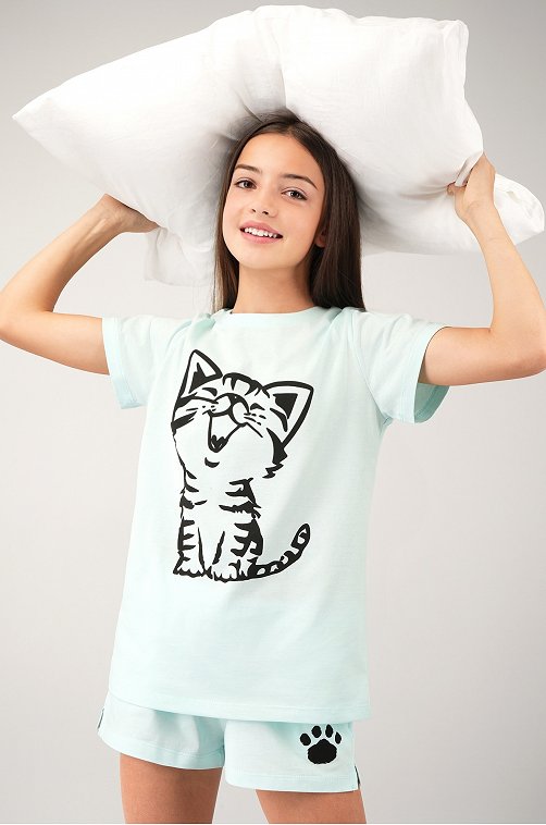 Хлопковая пижама для девочки Happyfox