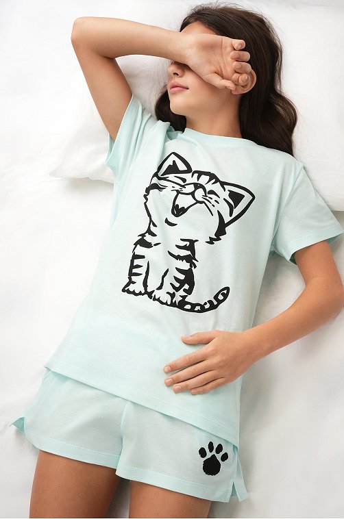 Хлопковая пижама для девочки Happyfox