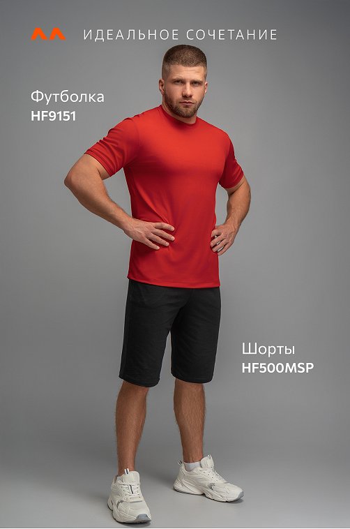 Мужская спортивная футболка в рубчик Happyfox