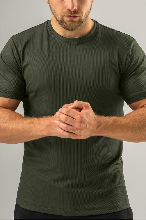 Мужская спортивная футболка в рубчик Happyfox