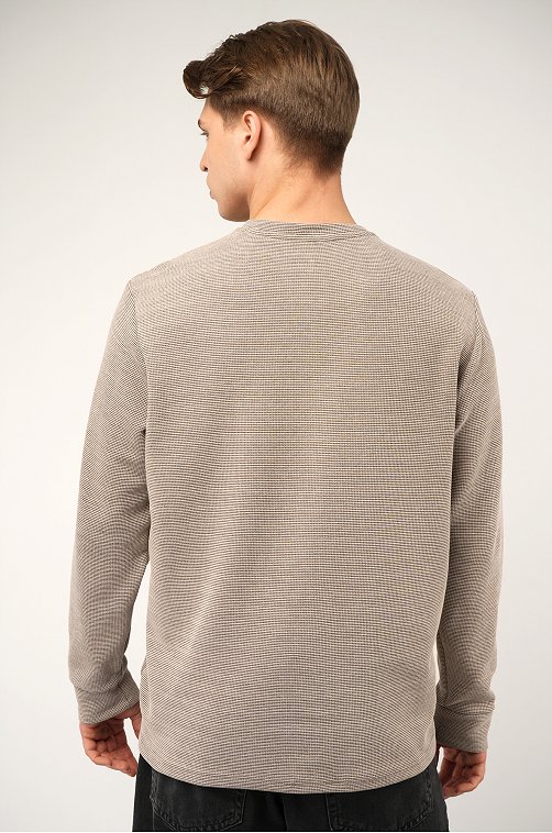 Мужской лонгслив на пуговицах Happyfox