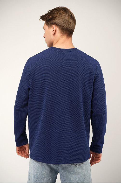 Мужской лонгслив на пуговицах Happyfox