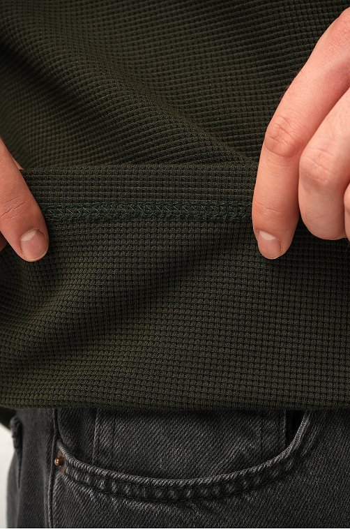 Мужской лонгслив на пуговицах Happyfox