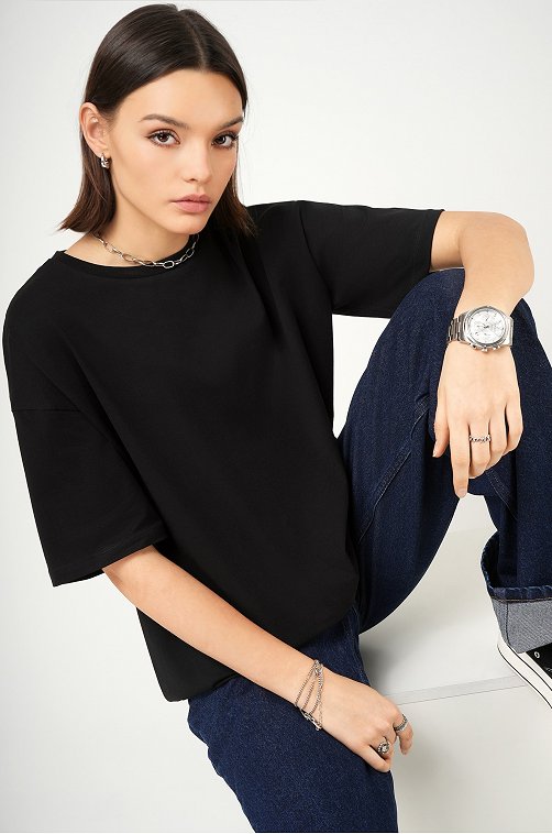 Женская футболка оверсайз Happyfox