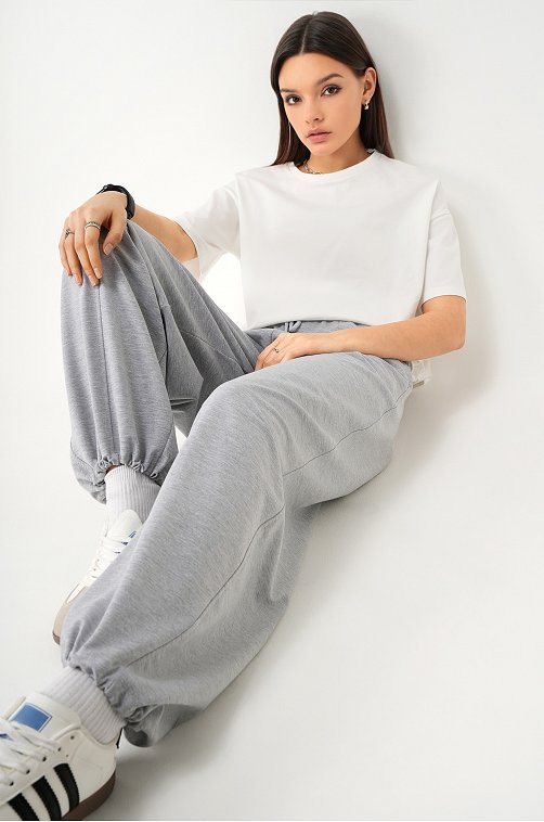 Женские брюки-багги из футера Happyfox