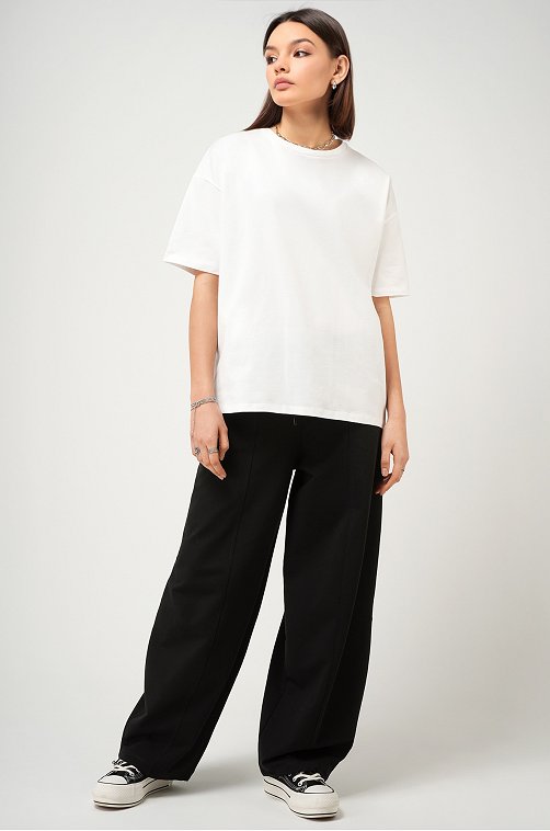 Женские брюки-багги из футера Happyfox