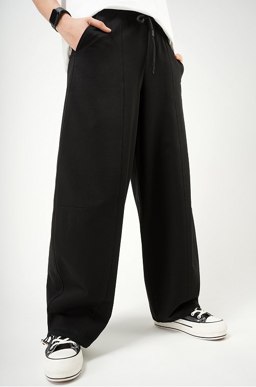 Женские брюки-багги из футера Happyfox