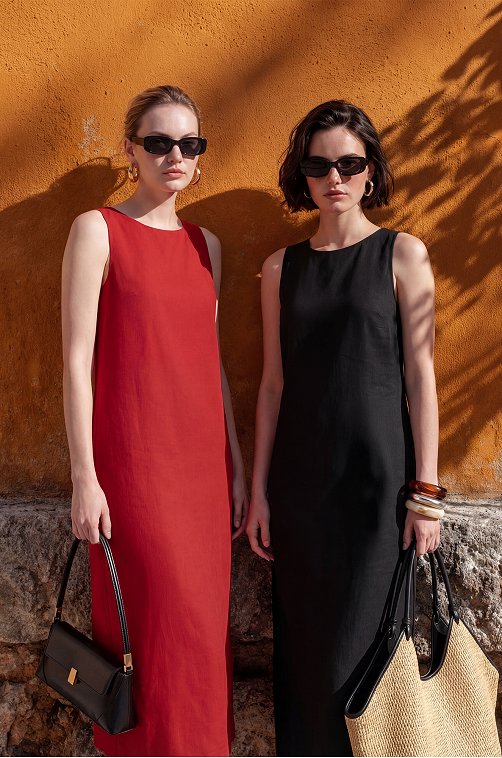 Женское льняное платье Happyfox