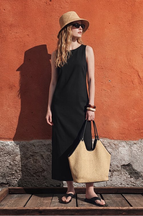 Женское льняное платье Happyfox