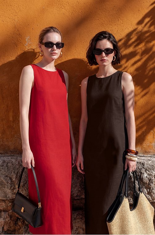 Женское льняное платье Happyfox