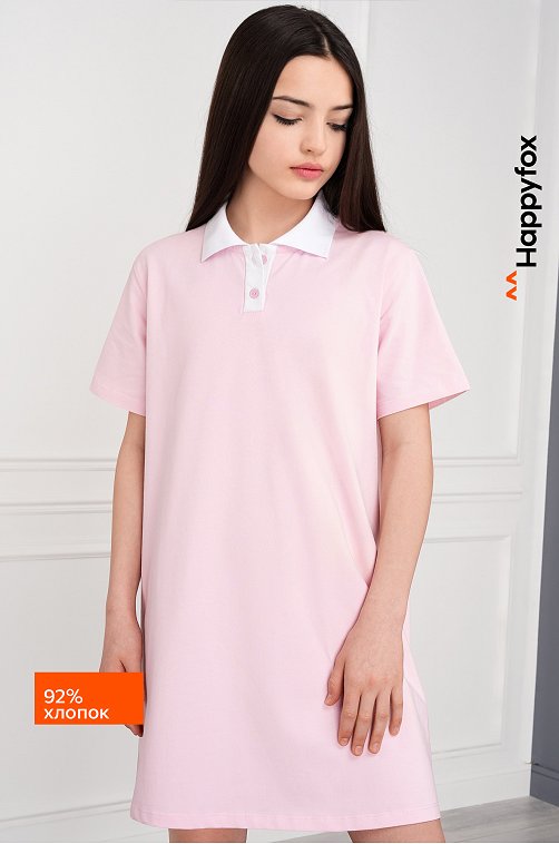 Летнее платье-поло для девочки Happyfox