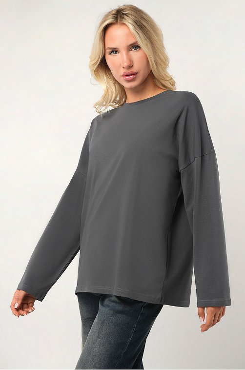 Женский лонгслив оверсайз Happyfox