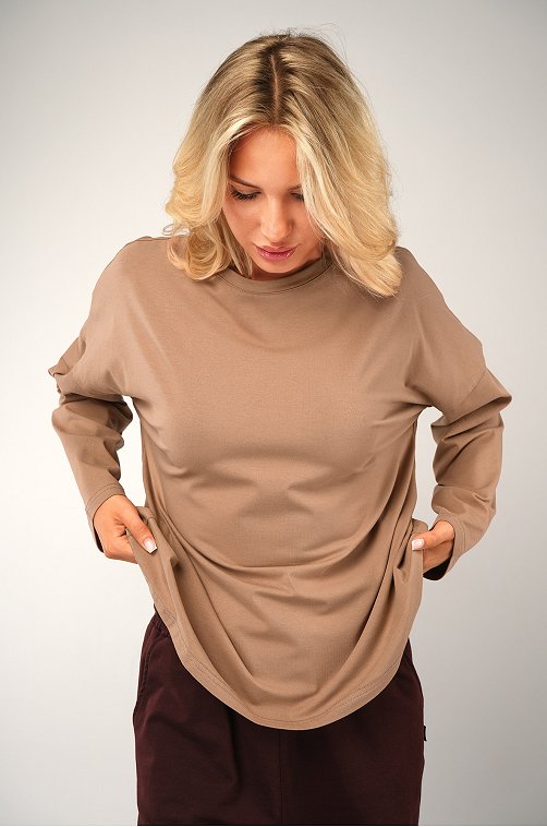 Женский лонгслив оверсайз Happyfox