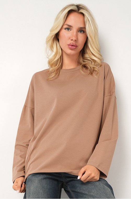 Женский лонгслив оверсайз Happyfox