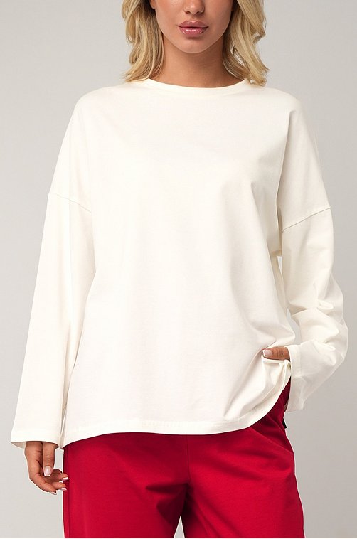 Женский лонгслив оверсайз Happyfox