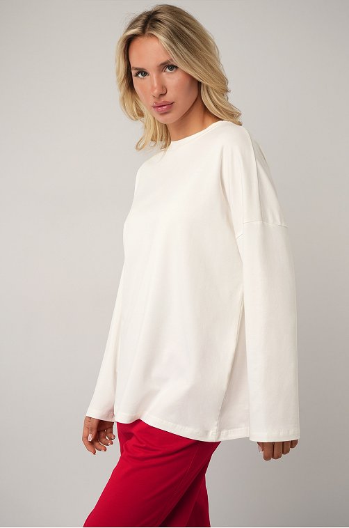 Женский лонгслив оверсайз Happyfox