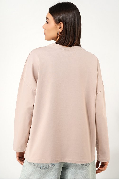 Женский лонгслив оверсайз Happyfox