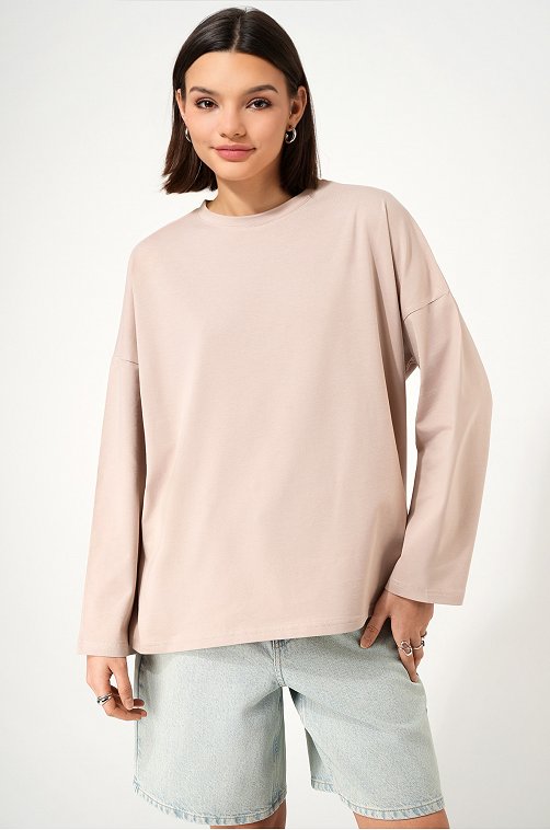 Женский лонгслив оверсайз Happyfox
