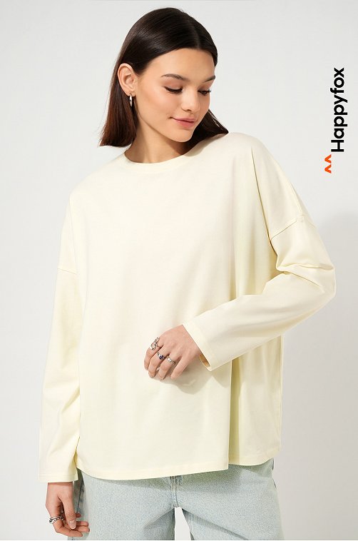 Женский лонгслив оверсайз Happyfox