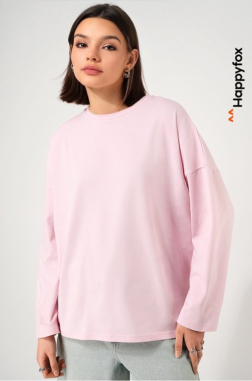 Женский лонгслив оверсайз Happyfox