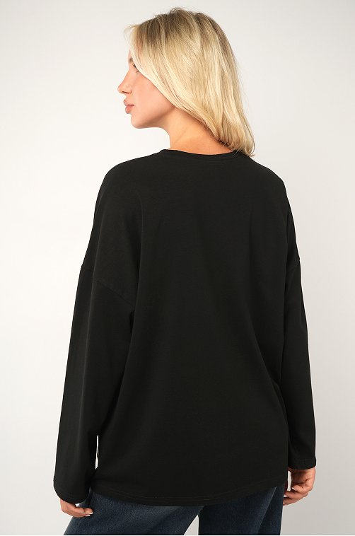 Женский лонгслив оверсайз Happyfox