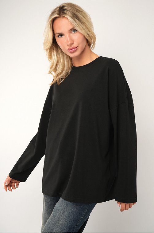 Женский лонгслив оверсайз Happyfox