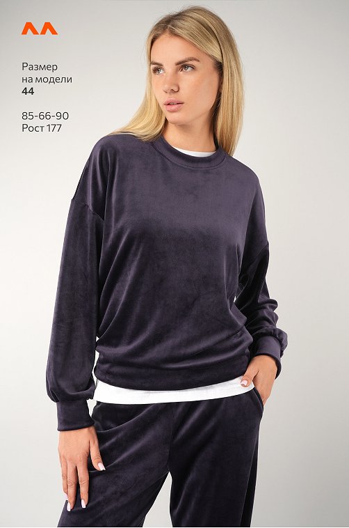 Женский велюровый костюм оверсайз Happyfox