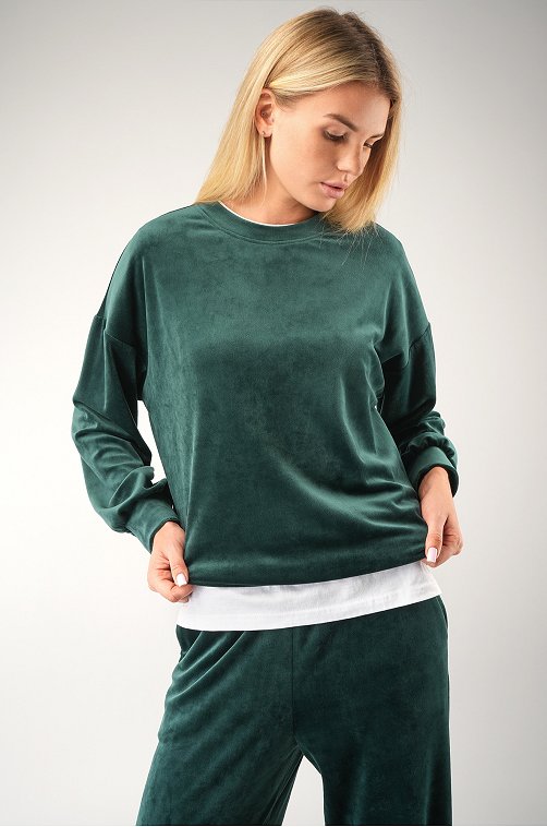 Женский велюровый костюм оверсайз Happyfox