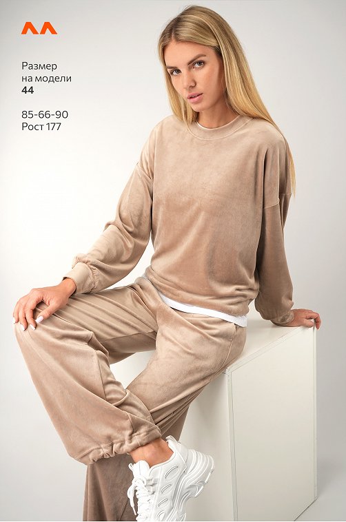 Женский велюровый костюм оверсайз Happyfox