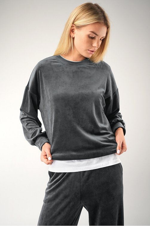 Женский велюровый костюм оверсайз Happyfox