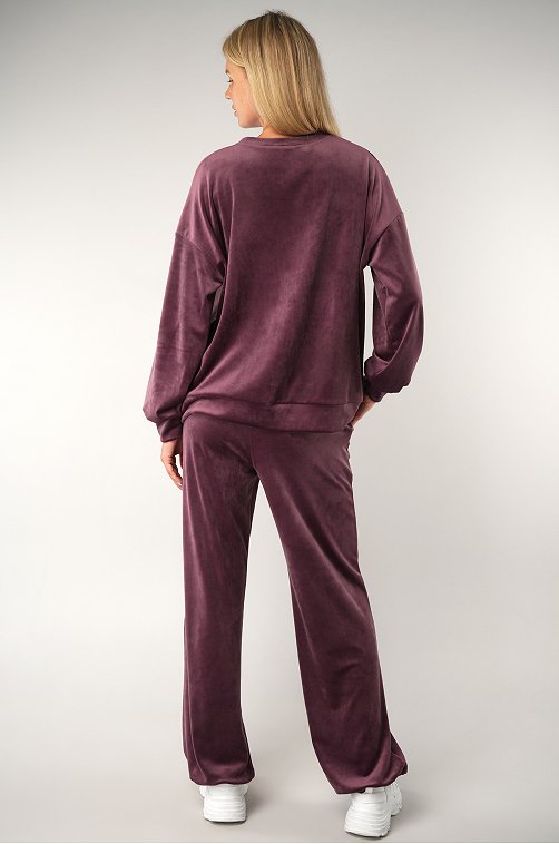 Женский велюровый костюм оверсайз Happyfox