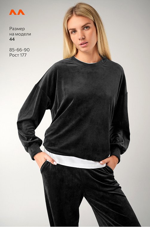 Женский велюровый костюм оверсайз Happyfox