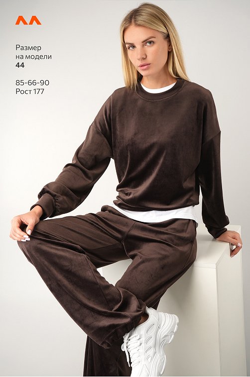 Женский велюровый костюм оверсайз Happyfox