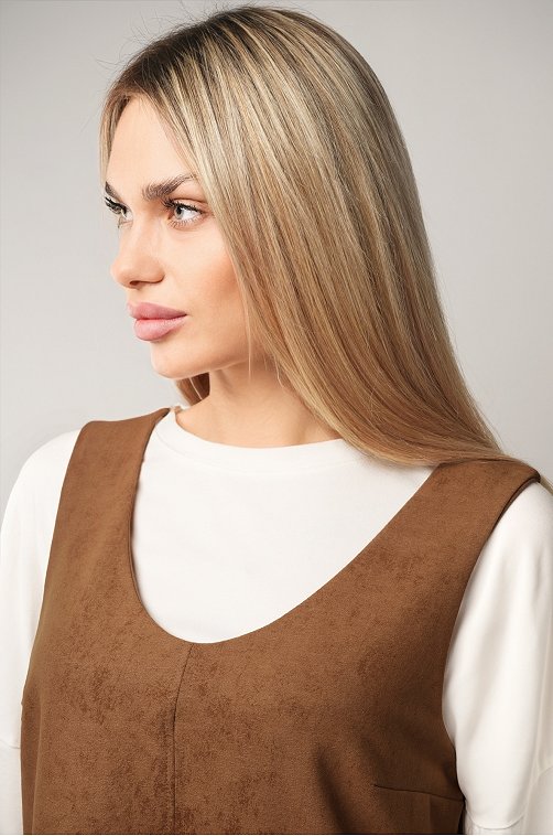 Женское офисное платье - сарафан Happyfox