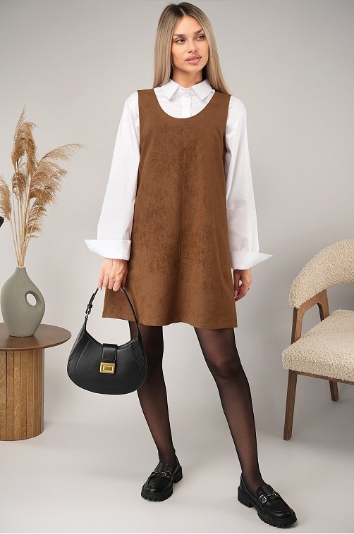 Женское офисное платье - сарафан Happyfox