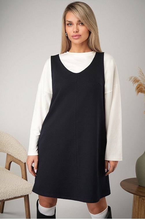 Женское офисное платье - сарафан Happyfox