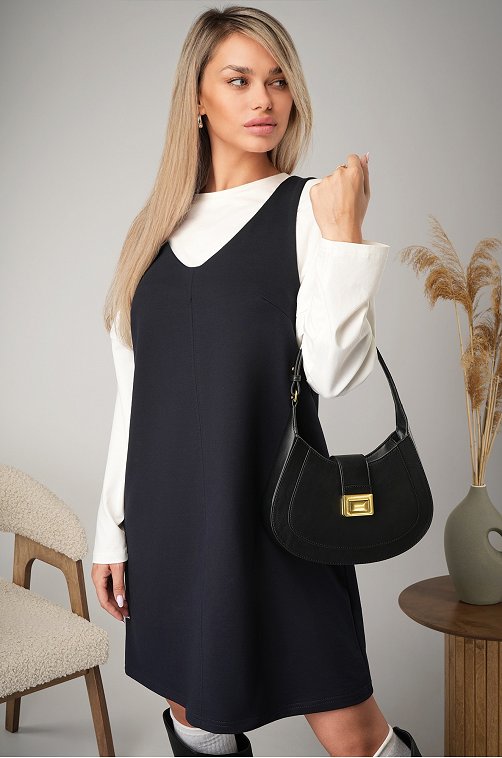 Женское офисное платье - сарафан Happyfox