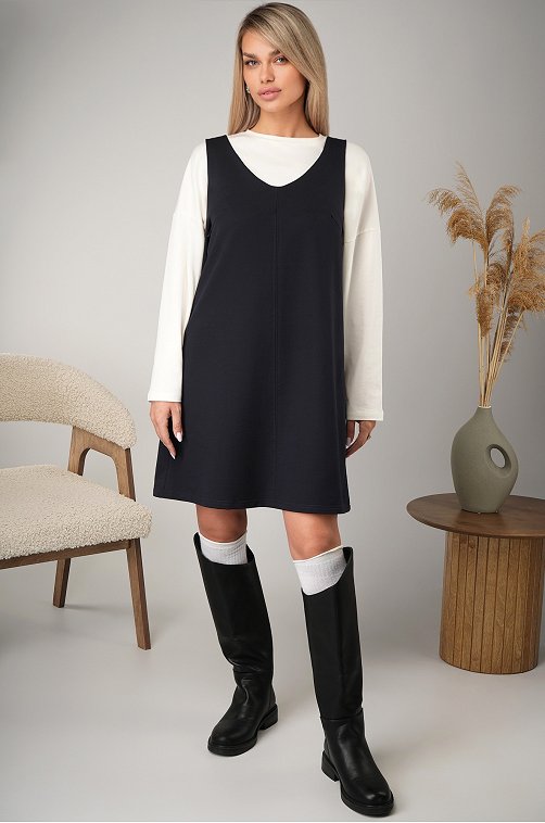 Женское офисное платье - сарафан Happyfox