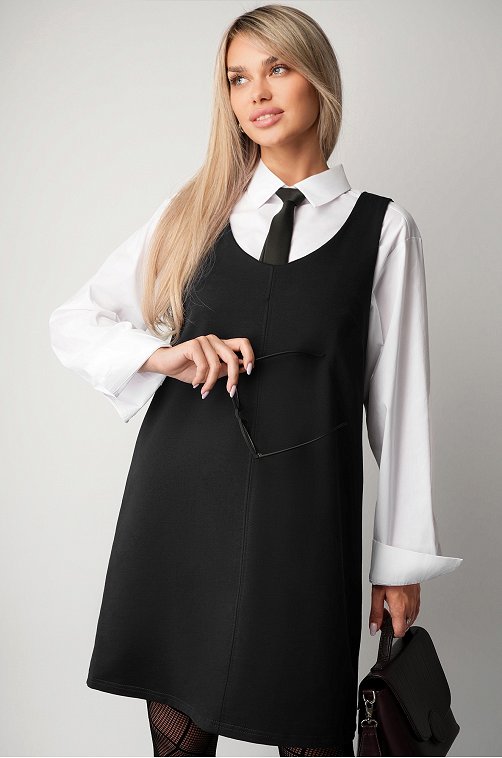 Женское офисное платье - сарафан Happyfox