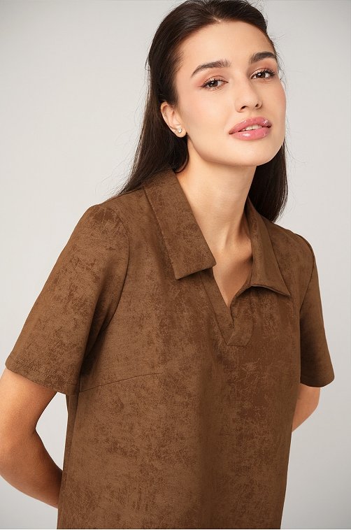 Женское базовое платье - поло Happyfox