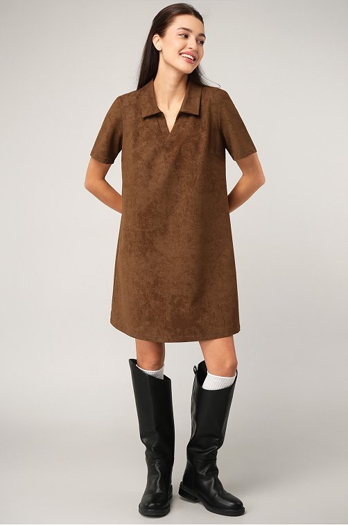 Женское базовое платье - поло Happyfox