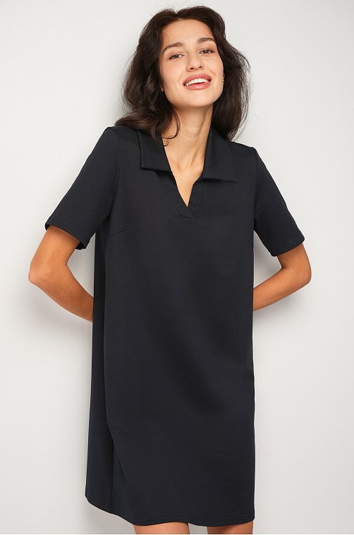 Женское базовое платье - поло Happyfox