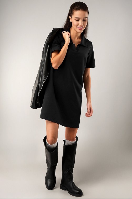 Женское базовое платье - поло Happyfox