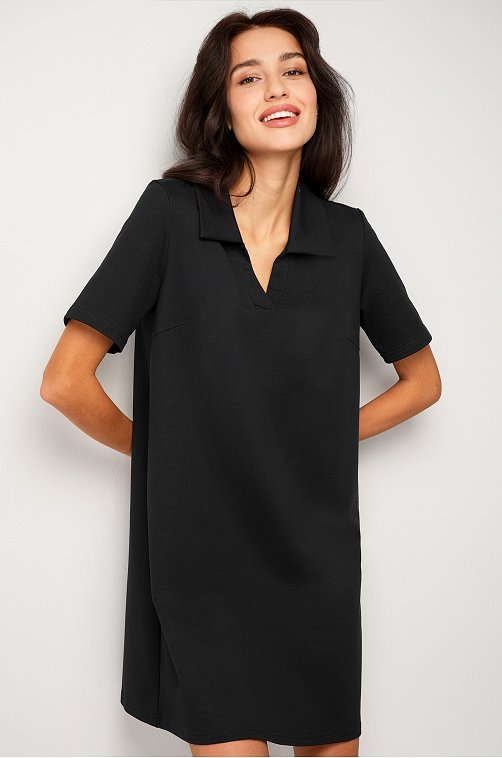 Женское базовое платье - поло Happyfox